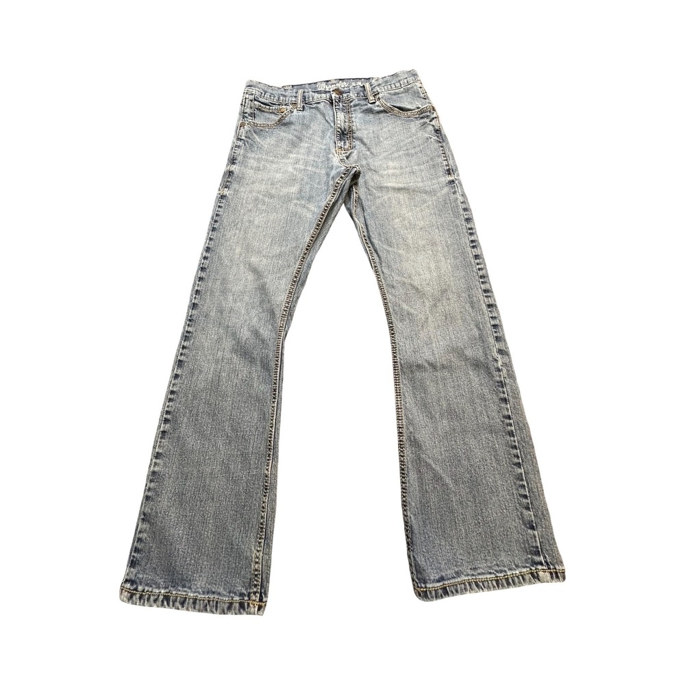 Wrangler Retro Slim Boot Jeans Mens 32x30 Light Wash Denim Western